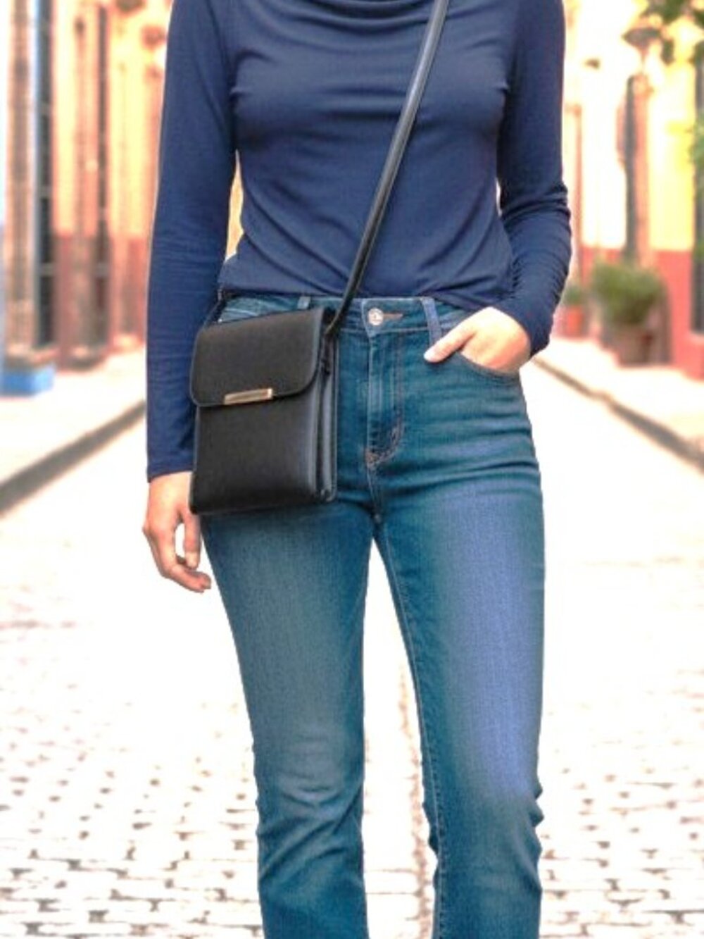 Vertical Crossbody Satchel